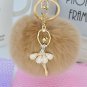 Pom Pom Charm Car Keychain