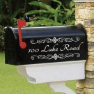 Personalized vinyl MAILBOX decals! SET OF 2 -  4" x 10"! MAI-00004