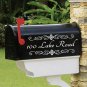 Personalized vinyl MAILBOX decals! SET OF 2 -  4" x 10"! MAI-00004
