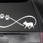 French Bulldog Infinity Decal, Window sticker! 3"x8"