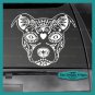 PIT BULL SUGAR SKULL - Decal - Car/Truck/Window Dog Sticker! 9" X 11"