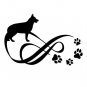 German Shepherd Infinity Vinyl Decal, Car Truck Window Sticker! 8" x 5.25"