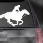 Horse BARREL RACER cowgirl decal CAR/TRUCK/TRAILER, Choose color!!  6" Sticker!