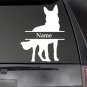German Shepherd - Custom Name Decal! Car, Truck, Window!!  Appx Size 6" X 4.5"