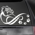 GEORGIA BULLDOG Infinity Vinyl Decal, Car Truck Window Sticker! 8" x 5.25"