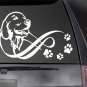 Golden Retriever Infinity Decal, Car Truck Window Sticker! 8" x 5.25"