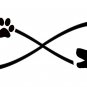German Shepherd Infinity Vinyl Decal, Car Truck Window Sticker! 3"x8"