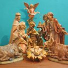 1o Piece Multi Color Religious Christmas Nativity Figurine Set 12"