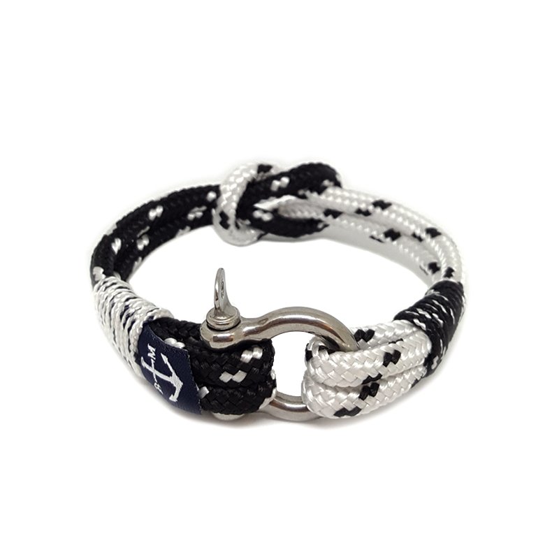 Black and White Dotted Nautical Bracelet by Bran Marion