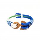 Blue, Green, White Simple Knot Bracelet by Bran Marion