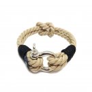 Classic Rope and Black Rope Nautical Bracelet by Bran Marion