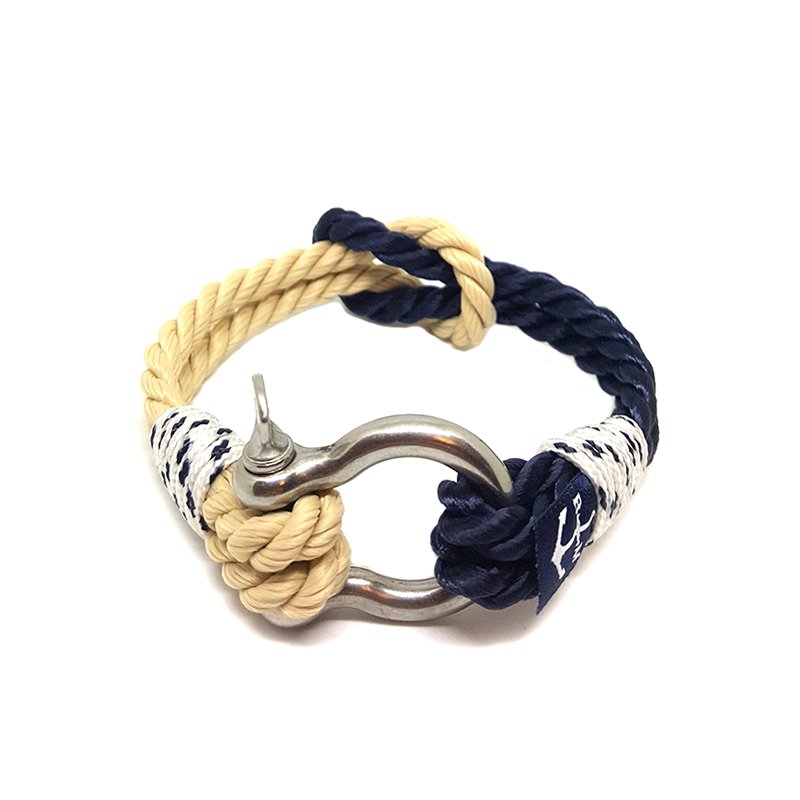 Classic Rope and Black Nautical Bracelet by Bran Marion