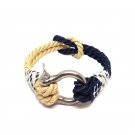 Classic Rope and Black Nautical Bracelet by Bran Marion