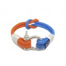 Orange, Blue and White Nautical Bracelet by Bran Marion