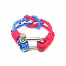 Pink, Blue and White Nautical Bracelet by Bran Marion