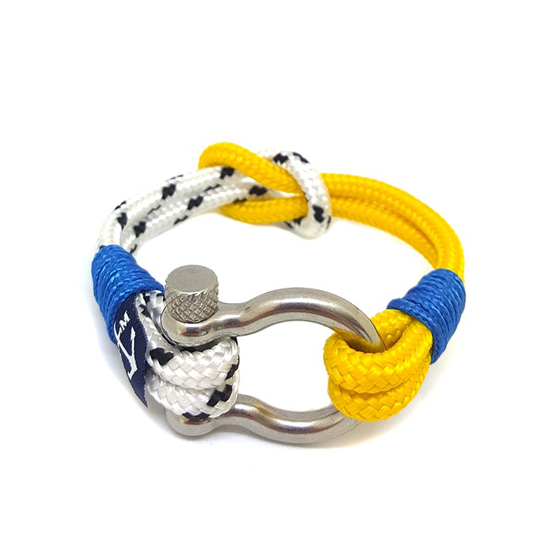 Yellow and White Nautical Bracelet by Bran Marion