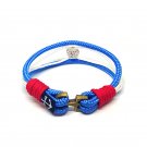 Bran Marion Blue and Bronze Anchor Men's Nautical Bracelet