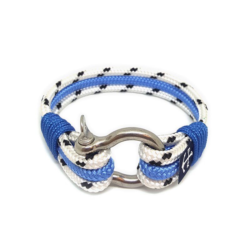 Dotted White and Blue Nautical Bracelet