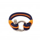 Dark Blue and Orange Nautical Bracelet by Bran Marion