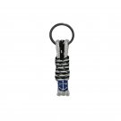 Bran Marion Black with White Spots Handmade Lace Keychain