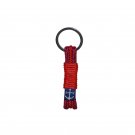 Bran Marion Burgundy and Blue Handmade Line Keychain
