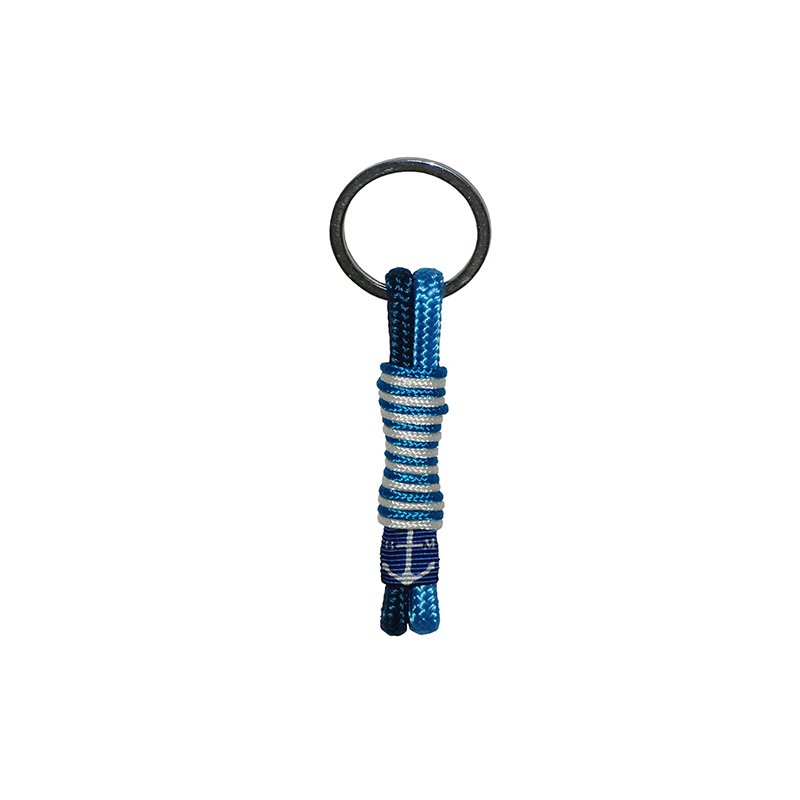 Bran Marion Dark Blue and Light Blue Handmade Cordage Keychain