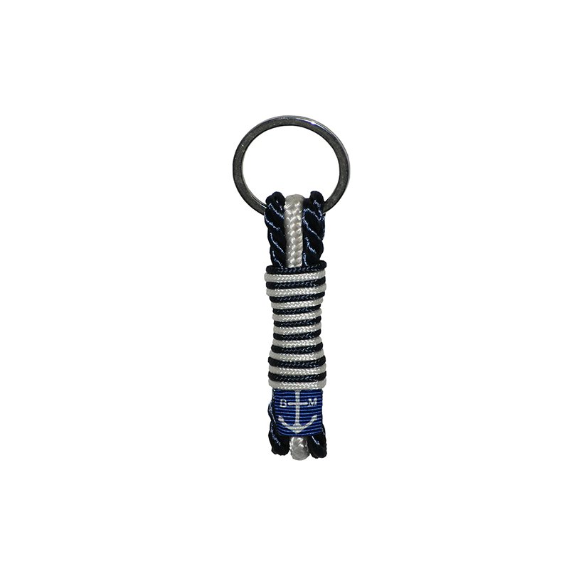 Bran Marion Dark Blue White Handmade Keychain