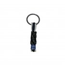 Bran Marion Twisted Dark Blue Rope and White String Handmade Keychain