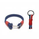 Bran Marion Dark Blue and Red Nautical Bracelet and Keychain