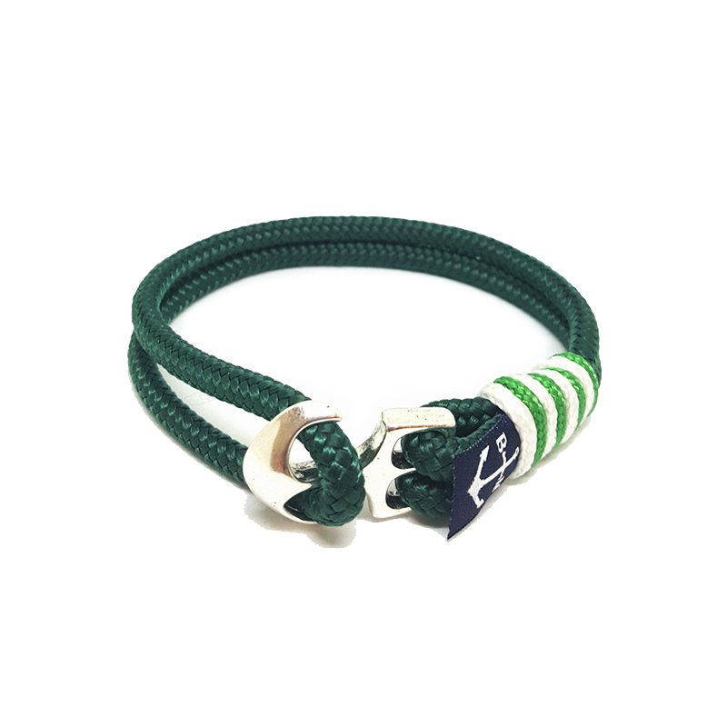 Bran Marion Irish Green and White Nautical Bracelet