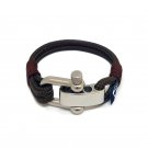 Adjustable Shackle Brown Nautical Bracelet by Bran Marion