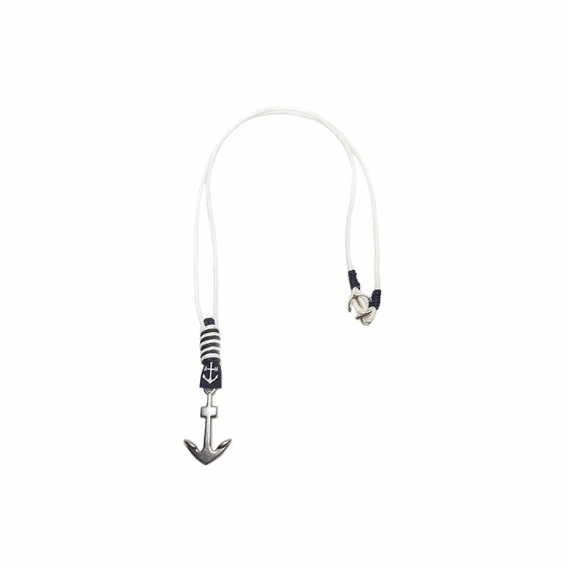 White Anchor Necklace by Bran Marion
