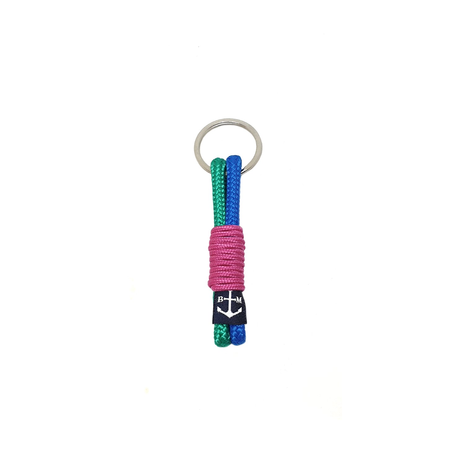 Blue-Green Pink Handmade Keychain
