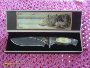 Decorative Wolf knife