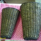 Graduated Wicker Wall Pocket
