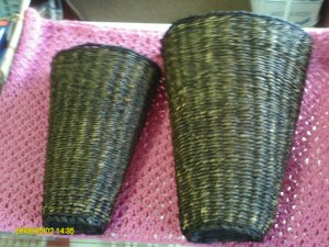 Graduated Wicker Wall Pocket