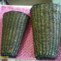 Graduated Wicker Wall Pocket