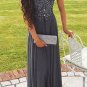 Elegant Beaded Chiffon Long Prom Evening Dresses E0564
