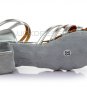 Kids' Leatherette Heels Sandals Latin Ankle Strap Silver Dance Shoes Wedding Party Shoes D601015
