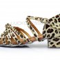 Women's Kids' Dance Shoes Latin/Ballroom Satin Chunky Heel Leopard Dance Shoes D601022