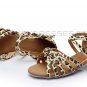 Women's Kids' Dance Shoes Latin/Ballroom Satin Chunky Heel Leopard Dance Shoes D601022