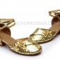 Kids' Gold Sparkling Glitter Flats Latin Modern Dance Shoes Chunky Heels Party Shoes D601030