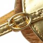 Kids' Gold Sparkling Glitter Flats Latin T-Strap Dance Shoes Chunky Heels Party Shoes D601032