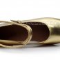 Kids' Gold Leatherette Flats Latin Salsa Modern Dance Shoes Chunky Heels Wedding Party Shoes D601039
