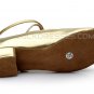 Kids' Gold Leatherette Flats Latin Salsa Modern Dance Shoes Chunky Heels Wedding Party Shoes D601039