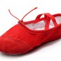 Women's Kids' Red Canvas Dance Shoes Ballet/Latin/Yoga/Dance Sneakers Canvas Flat Heel D601042