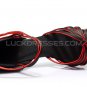 Women's Black Red Satin Heels Sandals Latin Salsa With Ankle Strap Dance Shoes D602011