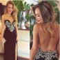 Beaded Sheath See Through Long Prom Evening Formal Dresses E0068