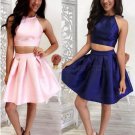Two Pieces Short Prom Evening Cocktail Homecoming Dresses E0116