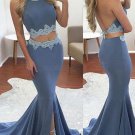 Mermaid Two Pieces Long Prom Dresses Party Evening Gowns E0491